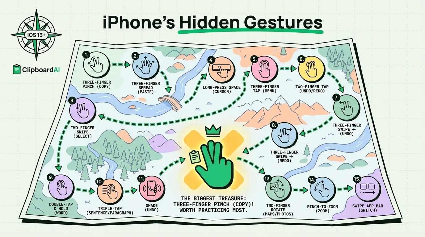 15 iPhone Gestures Most People Don't Know Exist (Including Clipboard)