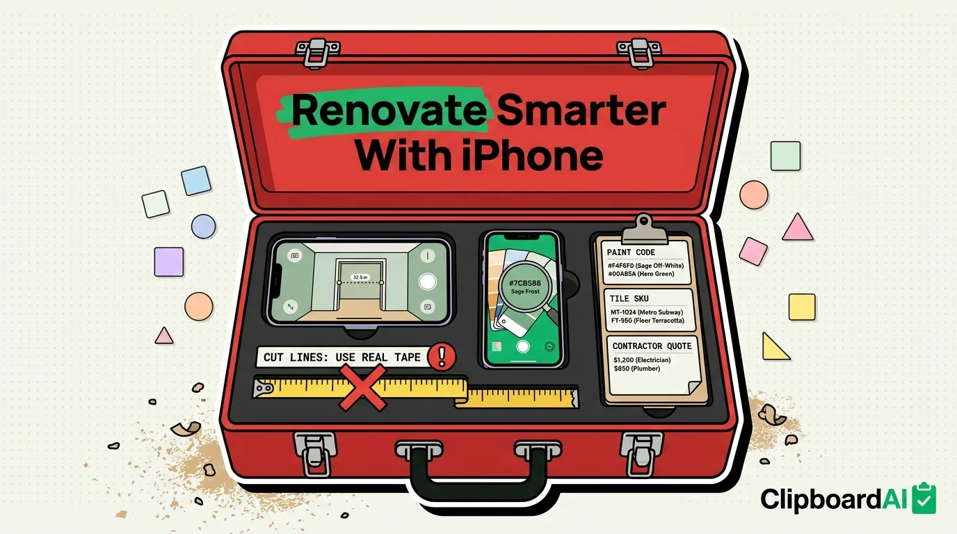 How to Use iPhone for Home Renovation Projects (From Measurements to Materials)