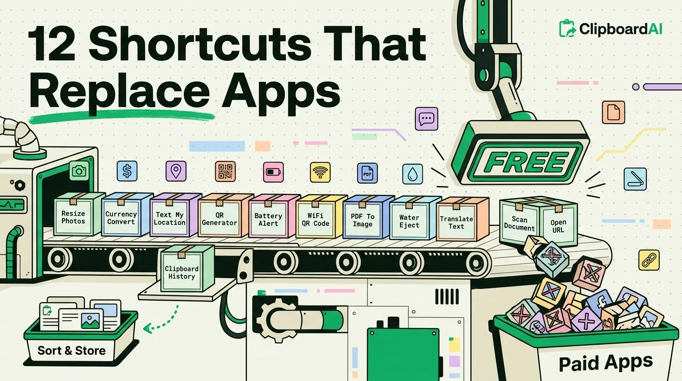 12 iPhone Shortcuts That Replace Entire Apps (Save Storage and Money)