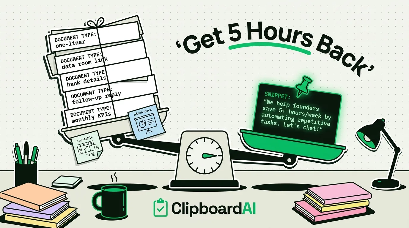How Startup Founders Save 5 Hours a Week With Smart Copy-Paste