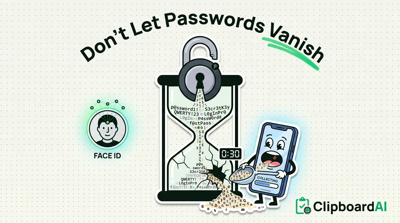 Stop Losing Your Copied Passwords: A 2-Minute Fix That Changes Everything